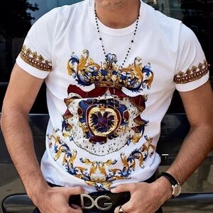 Dolce & Gabbana The Heraldic Sicilia Collection Coat Of Arms T-Shirt IT50 US M/L